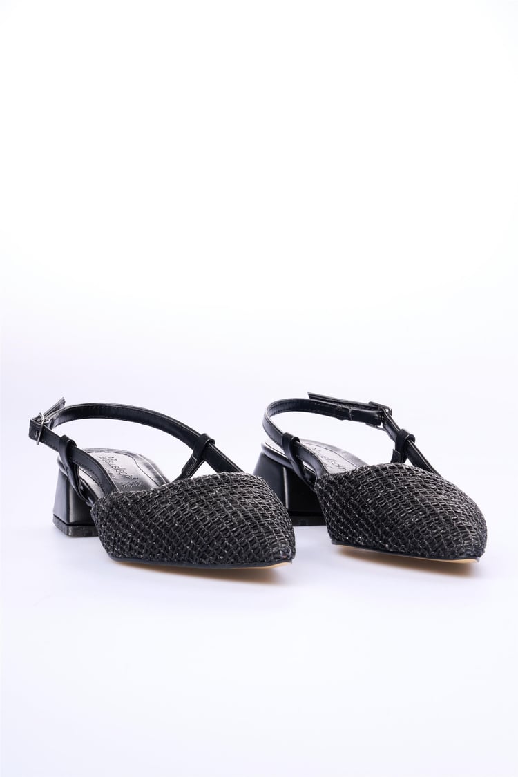Swell Soft 03-340 Siyah Hasır Kadın Klasik Ayakkabı