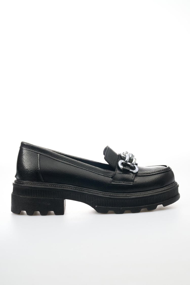 Swell Soft 05 1050 Siyah Kırışık Kadın Loafer Ayakkabı