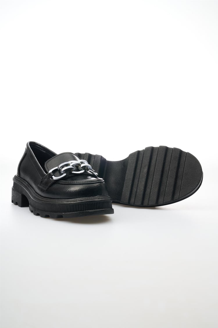 Swell Soft 05 1050 Siyah Kırışık Kadın Loafer Ayakkabı