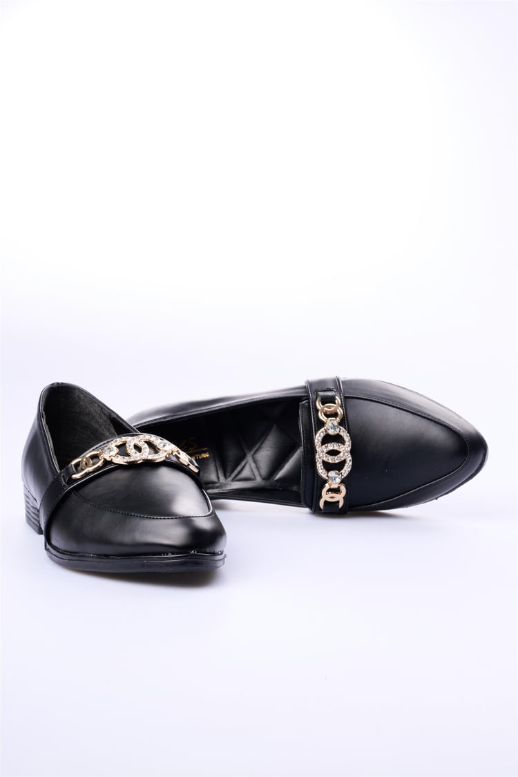Swell Soft 06-1025 Siyah Kadın Loafer Ayakkabı