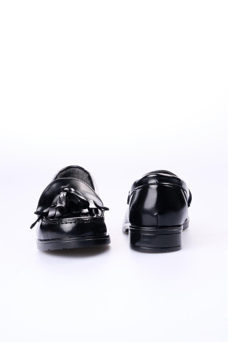 Swell Soft 10C01-01 Siyah Rugan Kadın Loafer Ayakkabı