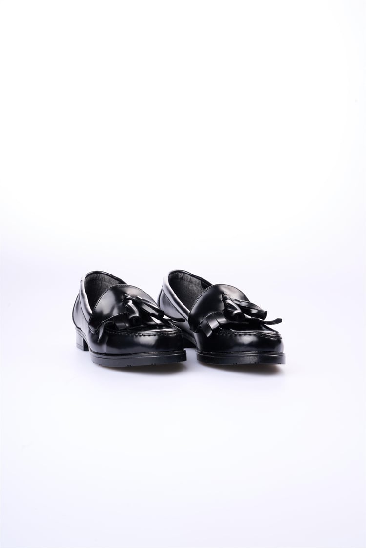 Swell Soft 10C01-01 Siyah Rugan Kadın Loafer Ayakkabı