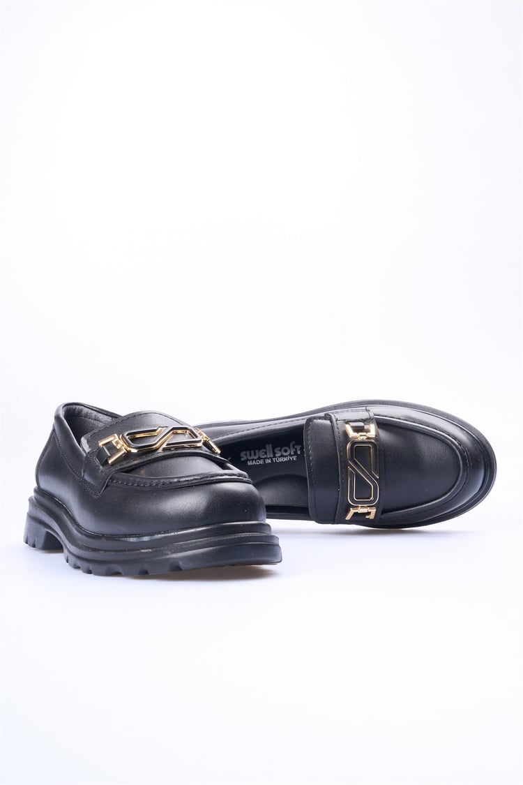 Swell Soft 19 506 Siyah Kadın Loafer Ayakkabı