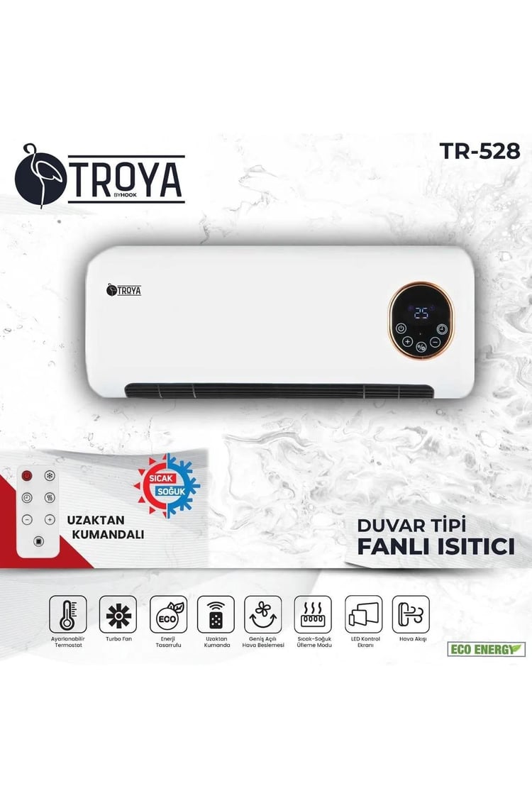 TROYA TR-528 DUVAR TIPI FANLI ISITICI