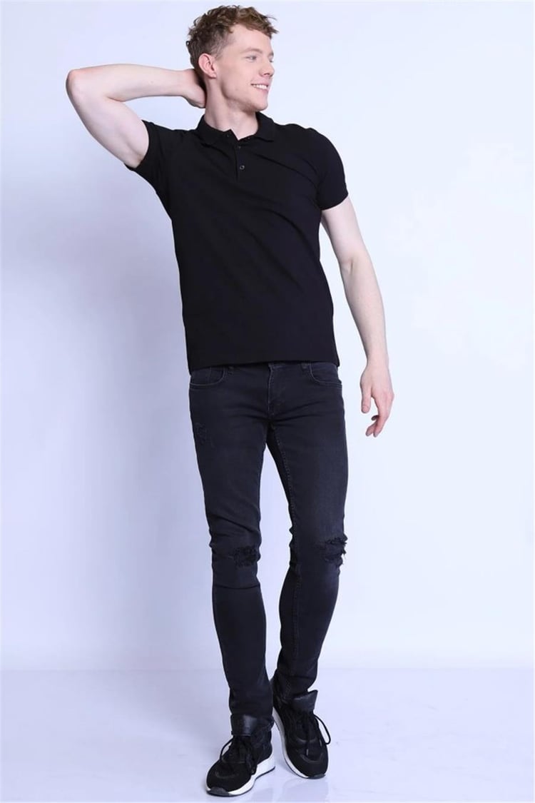 Twister Ets 1821 001 Siyah Erkek Slim Fit T-Shirt