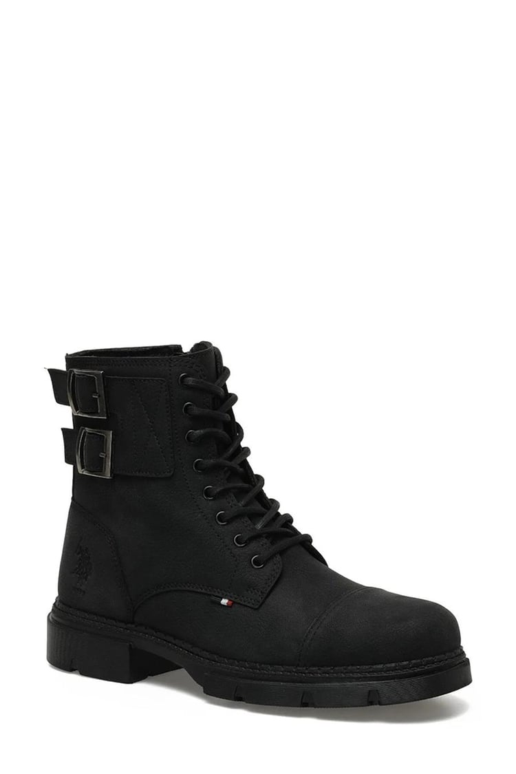 Us Polo Petros 3Pr Siyah Erkek Biker Bot