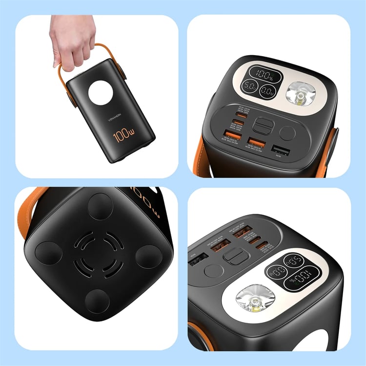 VENANDİN 60.000 mAh Powerbank 100W PD Hızlı Şarjlı Dijital Göstergeli Taşınabilir Şarj Cihazı