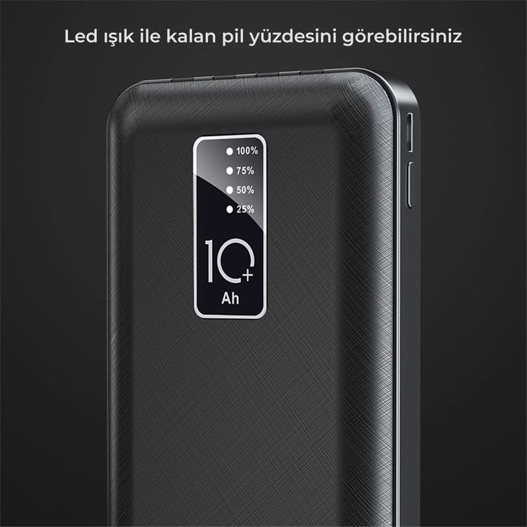 VENANDİN PWB10C1 10.000 Mah Powerbank Entegre Kablolu Dijital Göstergeli Taşınabilir Şarj Cihazı