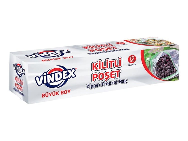 Vindex 1210119 Buzdolabı Poşeti Kilitli Büyük Boy