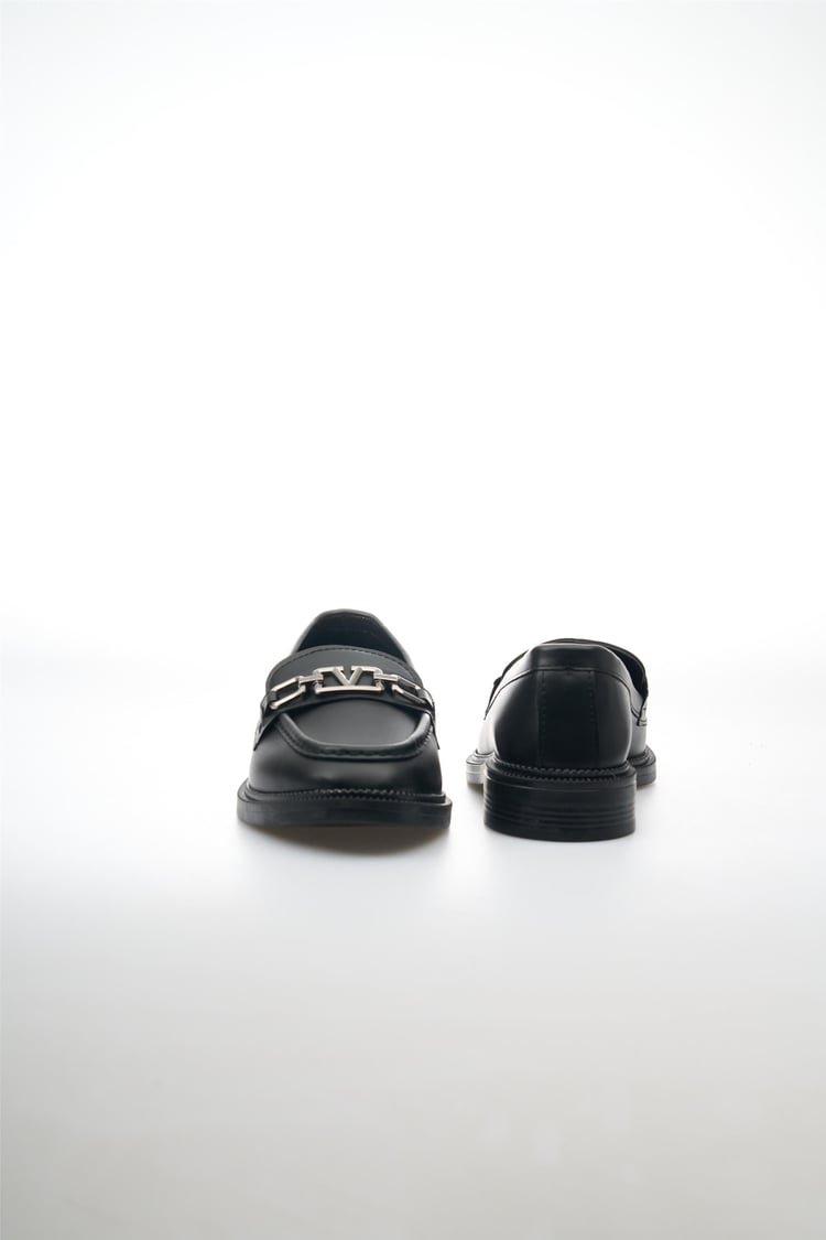 White Line 131-204 Siyah Kadın Loafer Ayakkabı