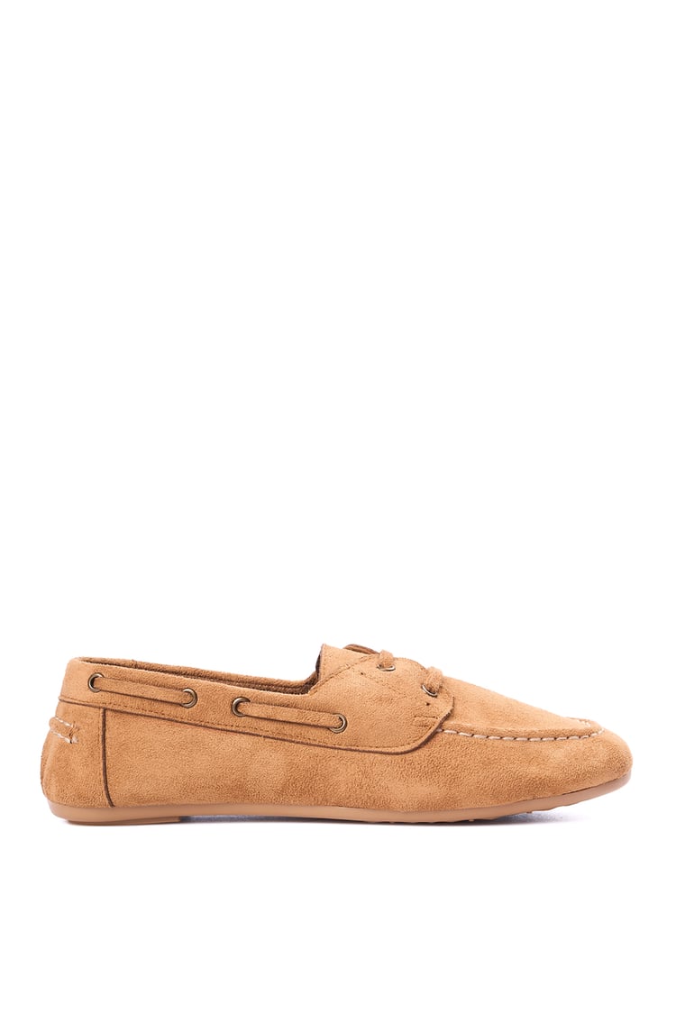 Whıte Lıne 188 300 Taba Suet Bayan Loafer Ayakkabı
