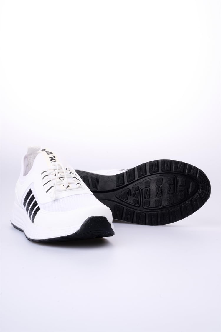 Wonderfull 4266 Siyah Beyaz Taban Erkek Spor Ayakkabı
