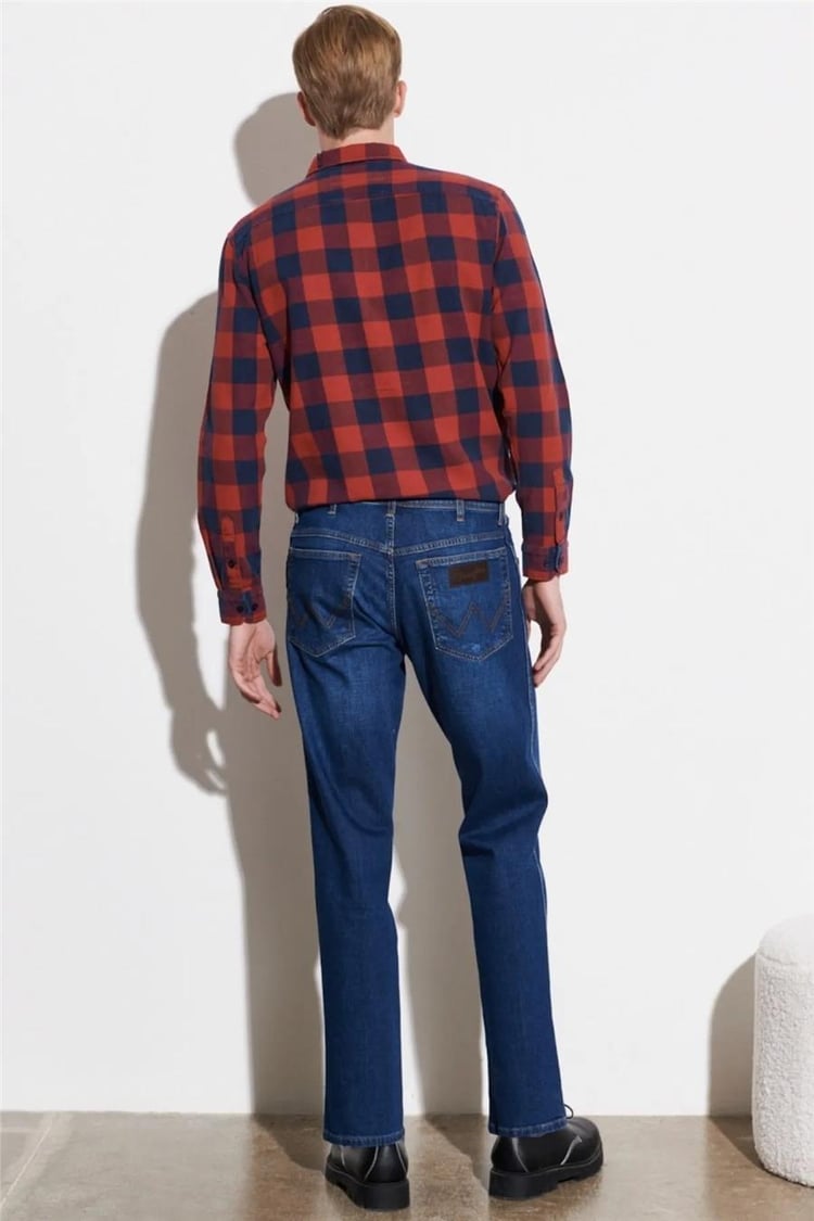 Wrangler W121 Xt Orta Mavı Erkek Texas Slım Jean Kot Pantolon