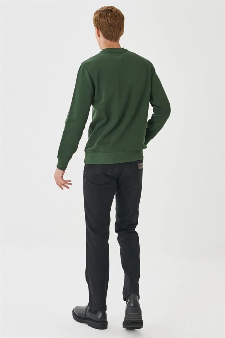 Wrangler W211843 W12O Arızona 008 Black Eagle Erkek Normal Bel Duz Paca Jean Pantolon
