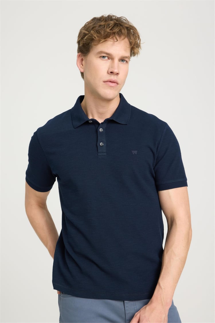 Wrangler W231325 410 Navy Erkek Polo T-Shırt