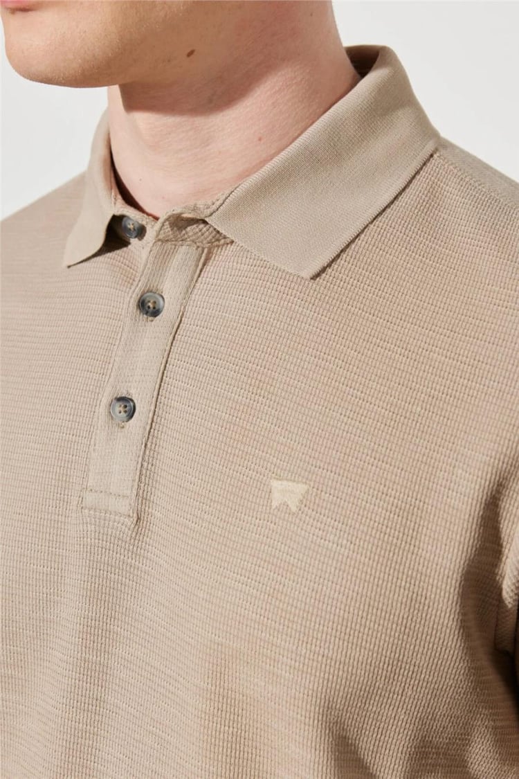 Wrangler W231325614 Beıge Erkek Polo Yaka T-Shirt
