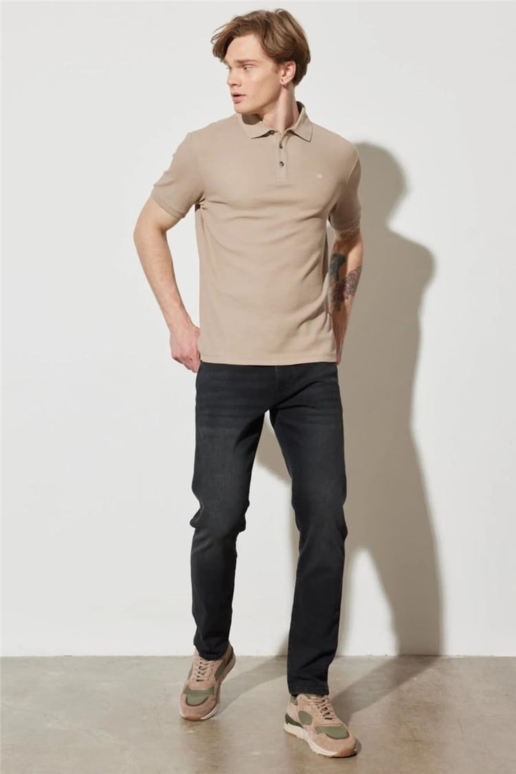 Wrangler W231325614 Beıge Erkek Polo Yaka T-Shirt
