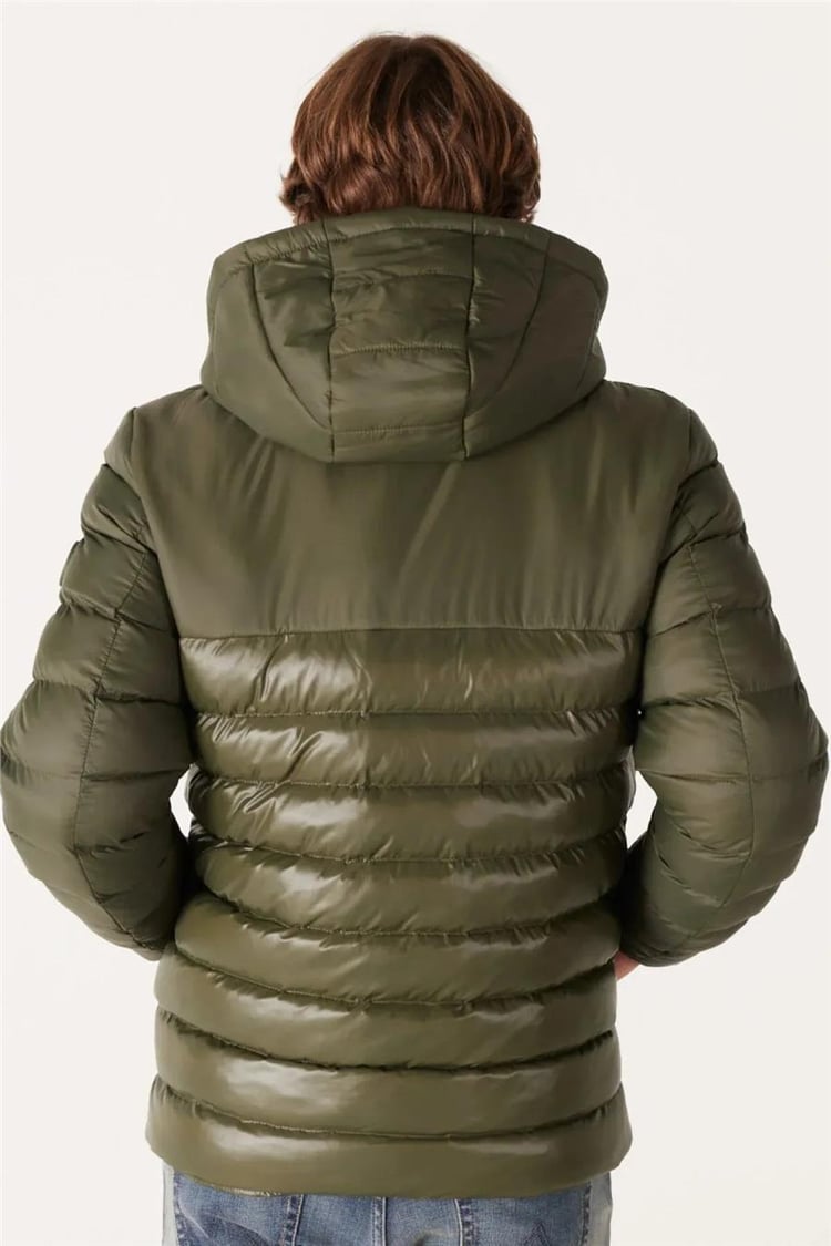 Wrangler W232008 801 Hakı Erkek Puffer Ceket