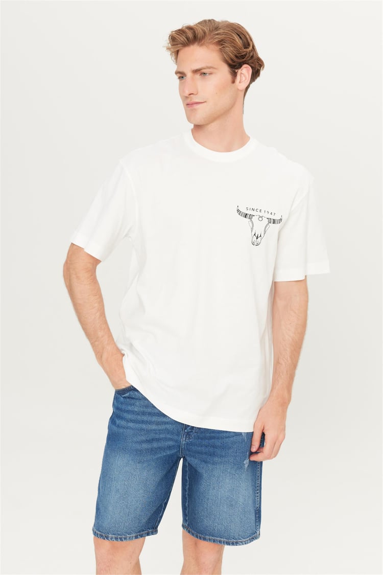 Wrangler W241299 100 Whıte Erkek T-Shırt
