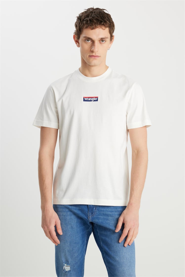 Wrangler W2510527 102 Offwhıte Erkek T-Shırt