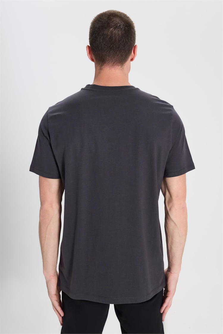 Wrangler W7Nm203877 M39 Faded Black Erkek Regular Bisiklet Yaka T-Shirt