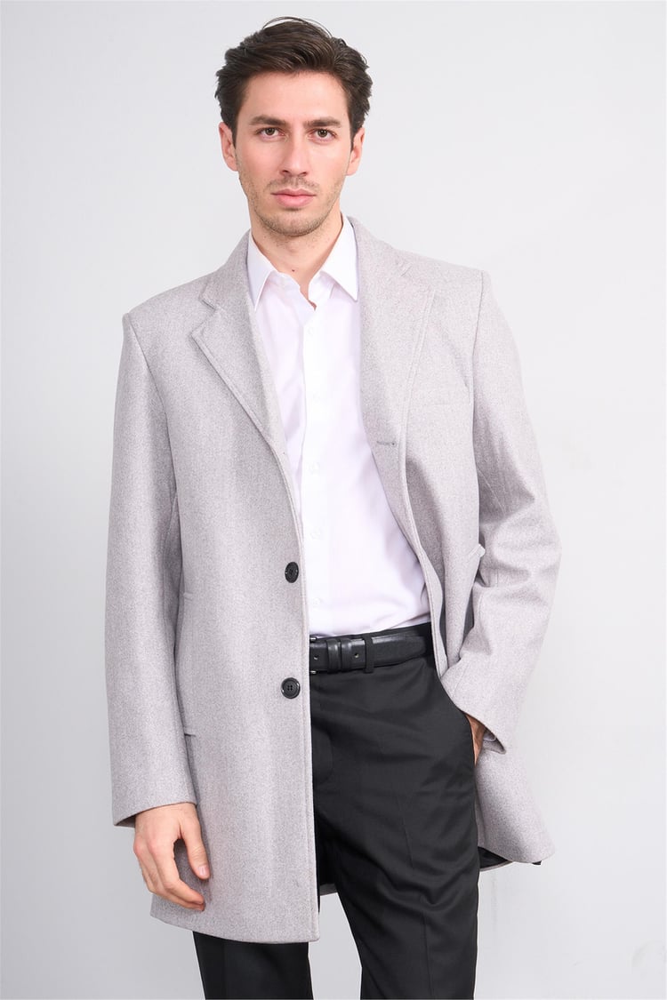 Zeyrek K26 00568 A.Grı Mono Yakalı Kase Kaban