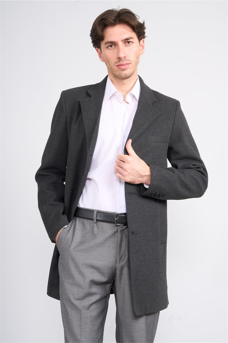 Zeyrek K26 00568 Fume Mono Yakalı Kase Kaban