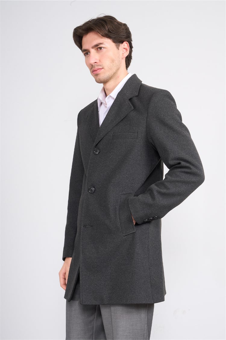 Zeyrek K26 00568 Fume Mono Yakalı Kase Kaban