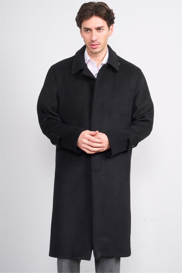 Zeyrek K26 00591 Fume Mono Yakalı Kapak Ceplı Uzun Kase Kaban