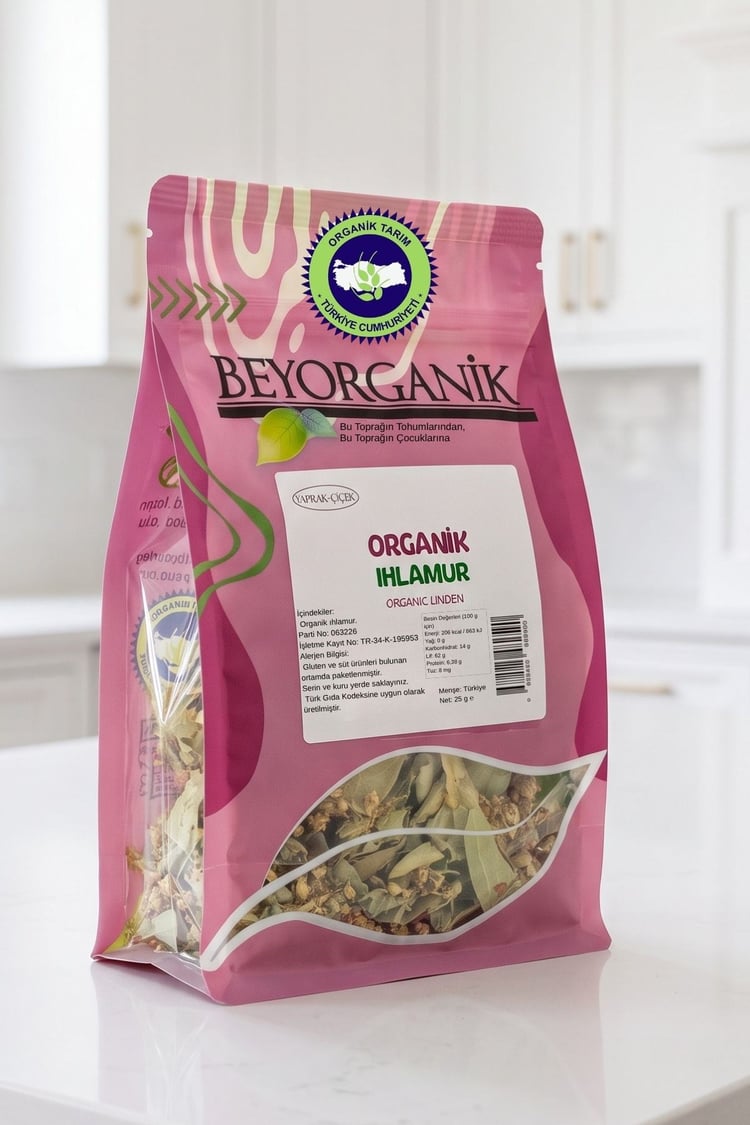 Organik Ihlamur Yaprak Çiçek 25 gr (Pestisit Analizli)