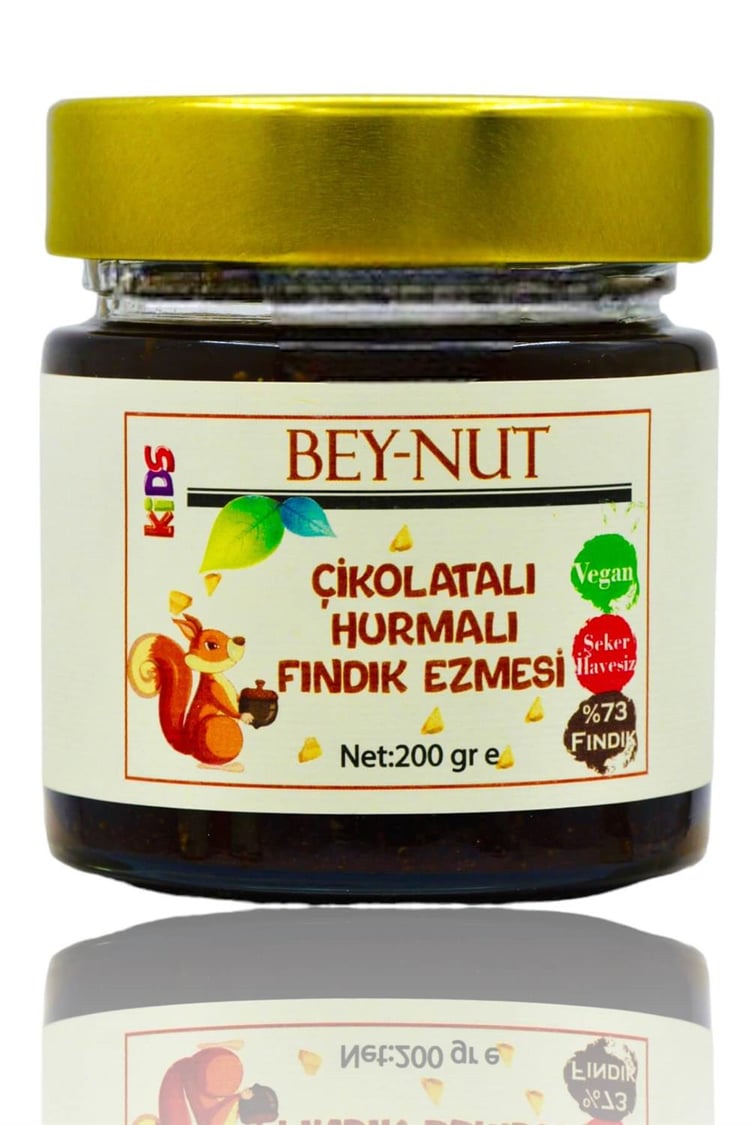 BEY-NUT Çikolatalı Hurmalı Fındık Ezmesi 200gr KİDS