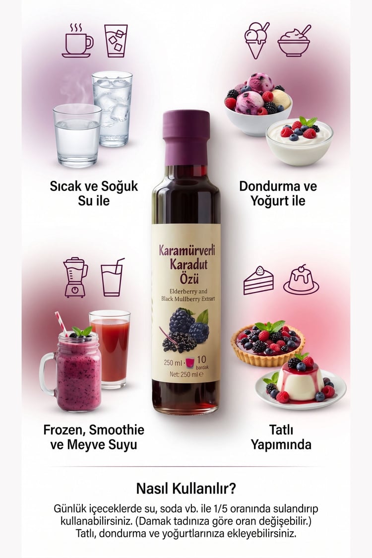 Beygurme Karamürverli Karadut Özü 250ml (PESTİSİT ANALİZLİ)