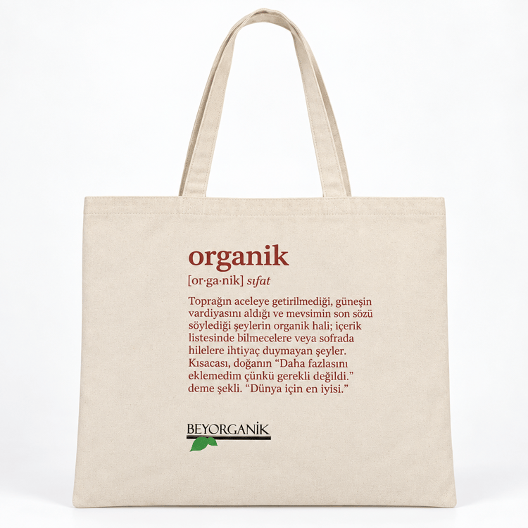 Beyorganik Organik Baskılı Bez Çanta