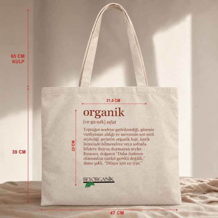 Beyorganik Organik Baskılı Bez Çanta