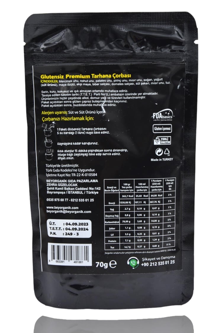 Glutensiz Premium Tarhana Çorbası 70gr