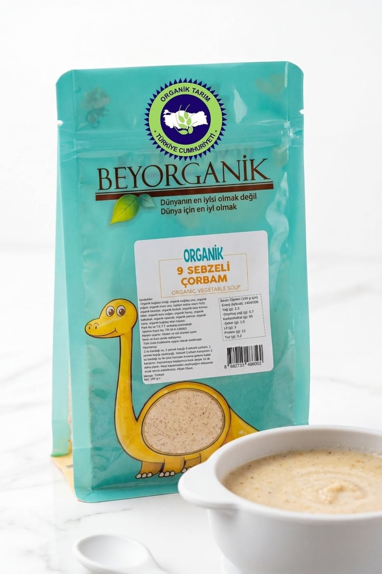 Organik 9 Sebzeli Çorbam 160gr (PESTİSİT VE AFLATOKSİN ANALİZLİ)
