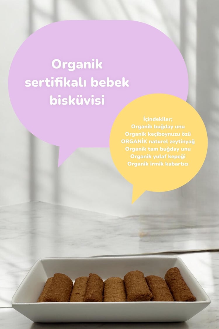 Organik Bebek bisküvisi 250gr 2*Adet