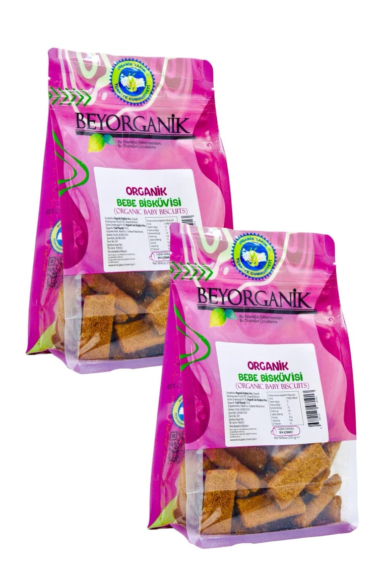Organik Bebek bisküvisi 250gr 2*Adet