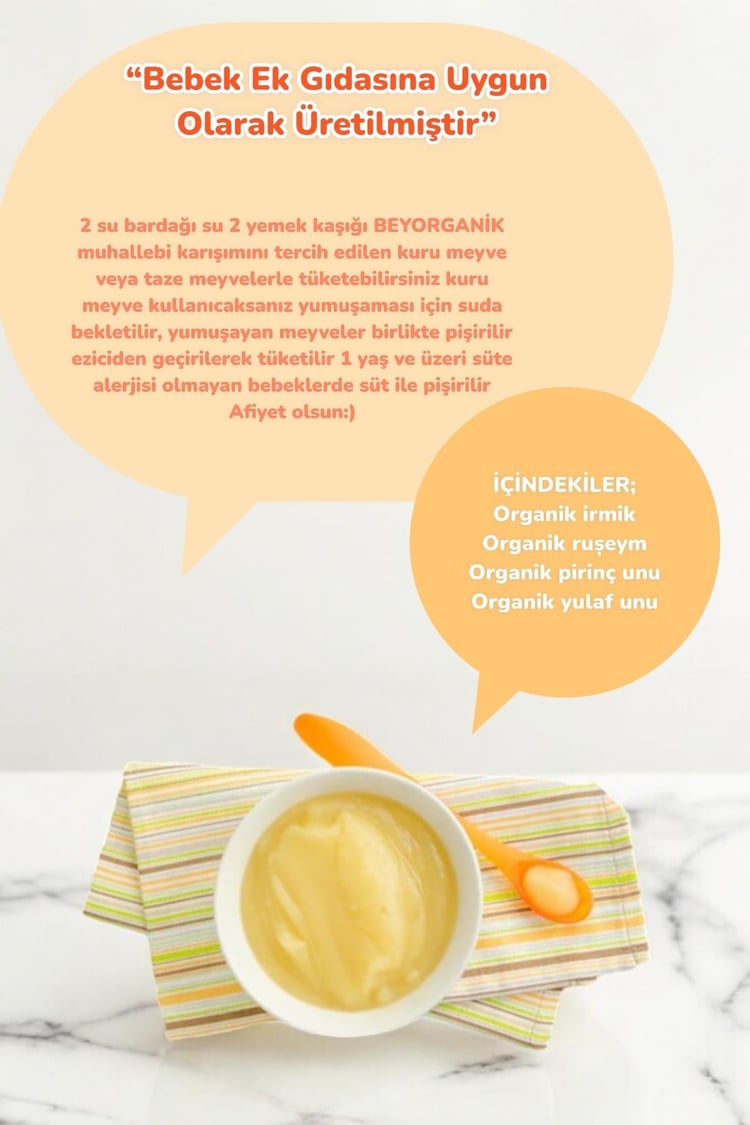 Organik Bebek Muhallebisi 200gr