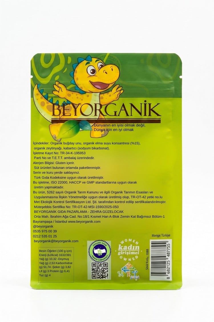 Organik Bisküvi 100gr +6ay (PESTİSİT ANALİZLİ)  