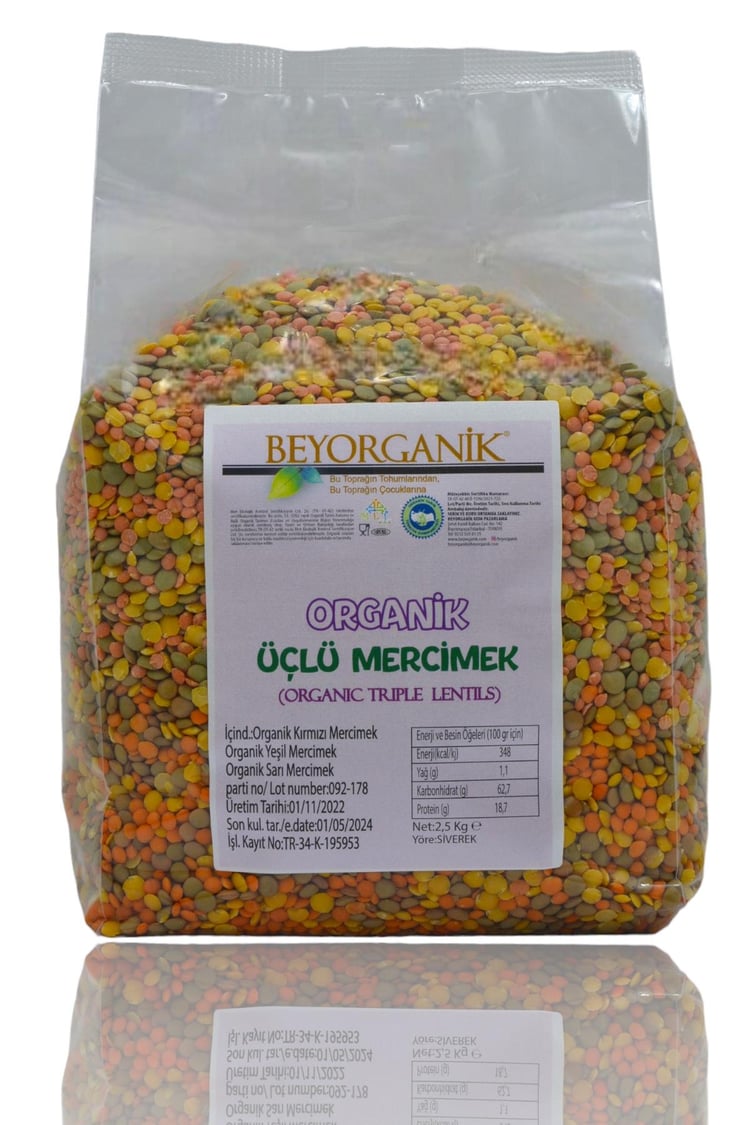 Organik Çorbalık Tahıl Karışımı Üçlü 2,5kg