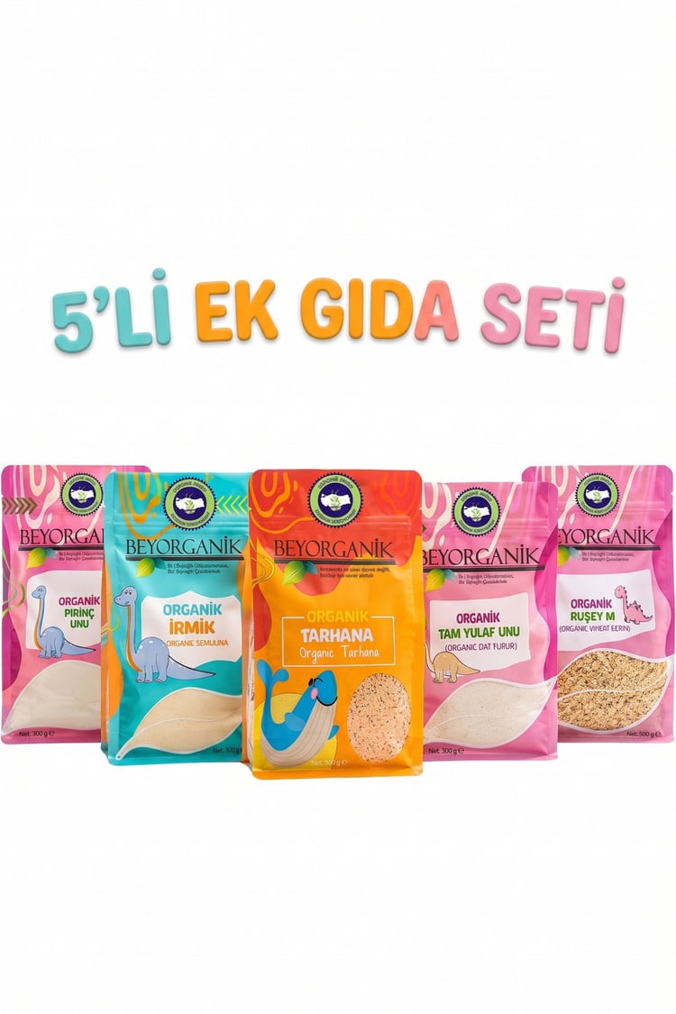 Organik Ek Gıda Seti 5'li     (PESTİSİT VE AFLATOKSİN ANALİZLİ)