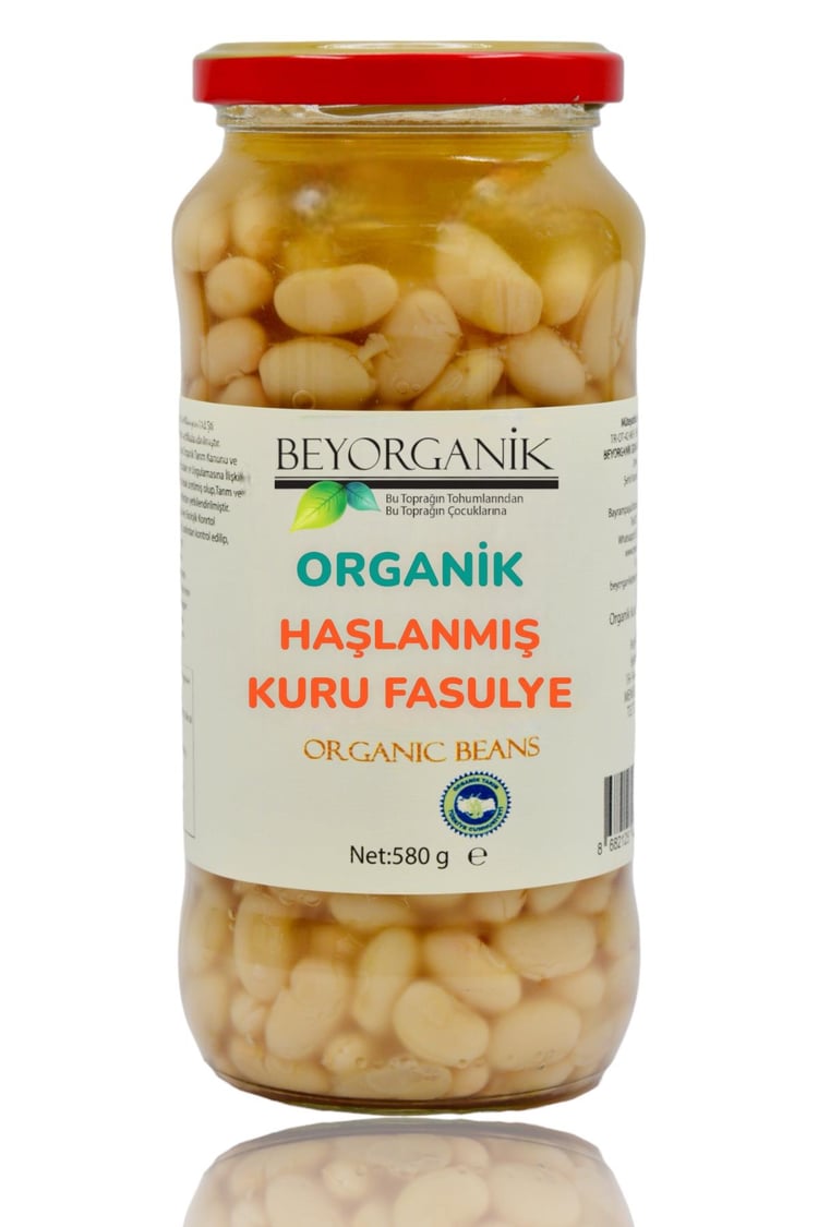 Organik Haşlanmış Kuru Fasulye 580gr