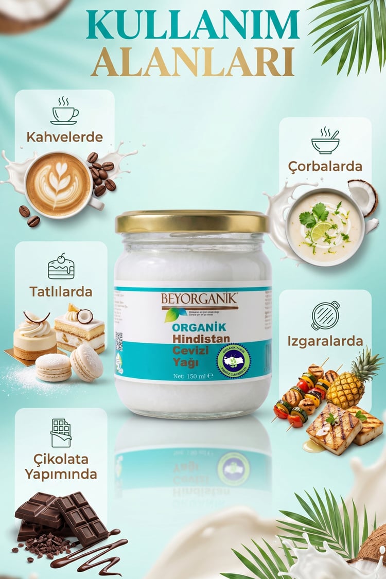 Organik Hindistan Cevizi Yağı 150 ml