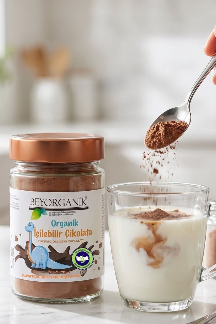 Organik İçilebilir Çikolata 170 gr (Hurma Tozu İlaveli )