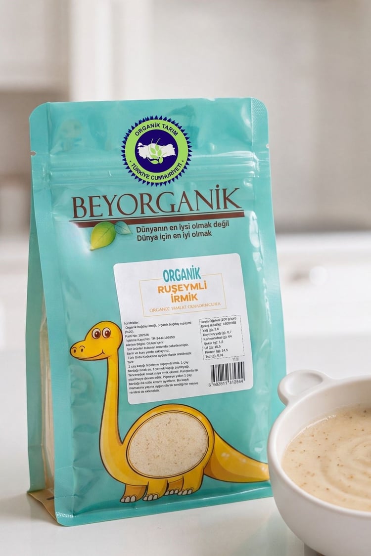 Organik İrmik Ruşeymli 350gr +8 ay