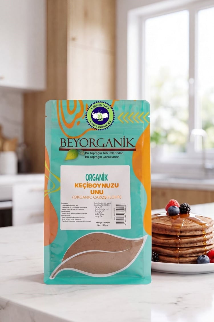 Organik Keçiboynuzu Unu 250gr   (Pestisit ve Aflatoksin Analizli) 