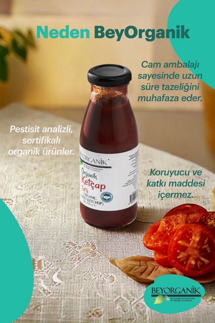 Organik Ketçap Tatlı 250cc