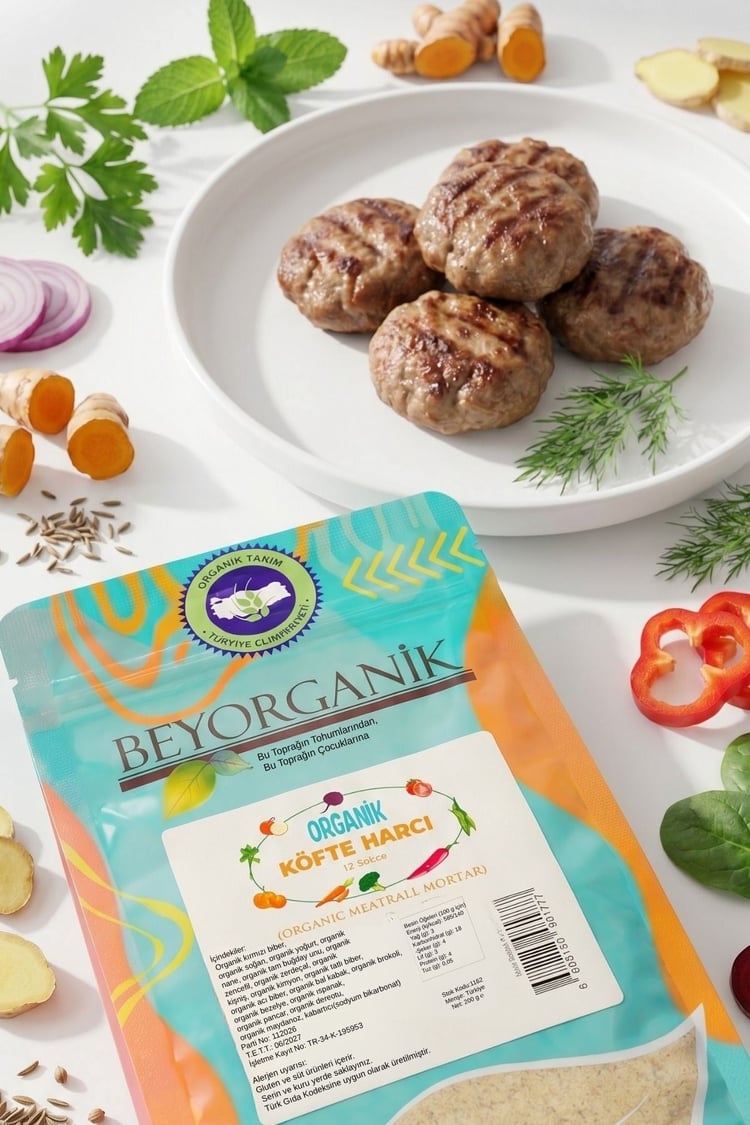 Organik Köfte Harcı Sebzeli 200gr   (PESTİSİT VE AFLATOKSİN ANALİZLİ)  