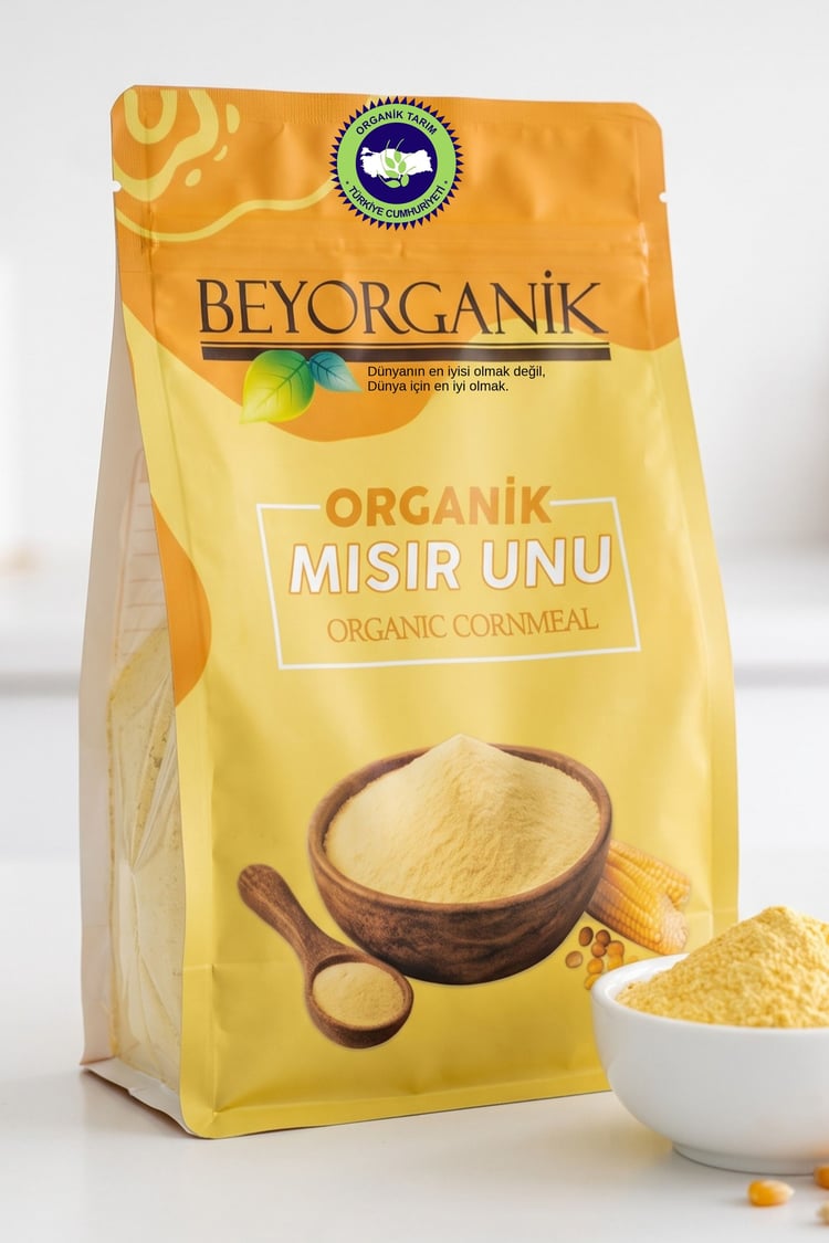 Organik Mısır Unu 500gr   (Pestisit ve Aflatoksin Analizli)